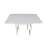 International Concepts Small Dropleaf Dining Table, White IC International Concepts