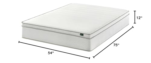 ZINUS 12 Inch Foam and Spring Hybrid Mattress [New Version], Full, Fiberglass Free, Medium Firmness, Durable Support, Certified Safe Foams & Fabric, Mattress in A Box ZINUS