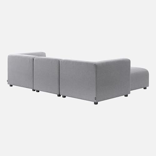 ZINUS Luca Reversible Chaise Sectional Sofa, Modern Style, Flexible Modular Design, Easy Tool-Free Assembly, Grey ZINUS