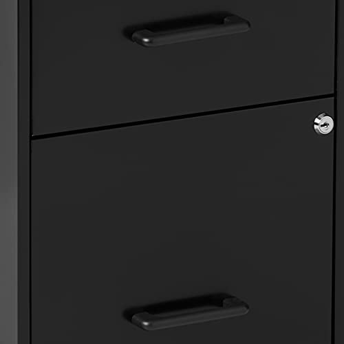 Lorell 14341 18 Deep 2-Drawer File Cabinet, Black - WoodArtSupply