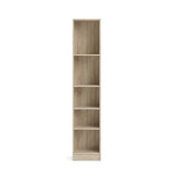 Tvilum Element Narrow 5 Shelf Bookcase, Tall, Oak Tvilum