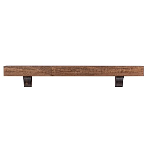 MANTELSDIRECT Mantels Direct Bedford 48 Inch Provincial Finish Floating Mantel Shelf - Modern Poplar Wood Shelf for Fireplaces, Hearths, Décor and More | Mantels Direct MANTELSDIRECT