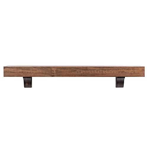 MANTELSDIRECT Mantels Direct Bedford 48 Inch Provincial Finish Floating Mantel Shelf - Modern Poplar Wood Shelf for Fireplaces, Hearths, Décor and More | Mantels Direct