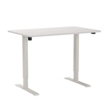 FLEXISPOT 48 inches Electric Standing Desk Height Adjustable Home Office Table Stand Up Desk Leg w/Automatic Smart Keypad (Upgraded White Frame + 48 in White Top),48x30 inch FLEXISPOT