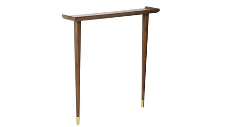 Stelalloy Wall Tables for Hallways - Extra Slim Entryway Table - Narrow Console Tables for Entryway or Foyer - Wall-Mounted Space-Saving Thin Table for Narrow Spaces - 6.25" Depth,Rich Walnut Finish Stelalloy