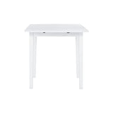 Linon White 30" Square 30" X 48" Fully Extended Torino Drop Leaf Table Linon