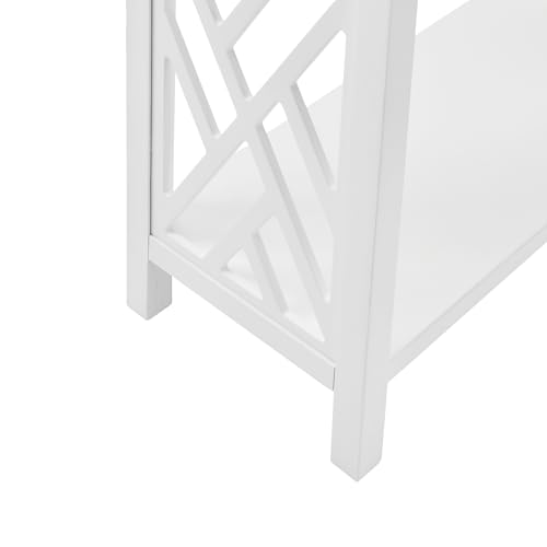 Coventry 32-Inch Wood Console Table with Drawer & Lower Shelf – Traditional to Contemporary Sofa Table with Open Side Accent Design for Entryway, Hallway or Living Room by Alaterre Furniture (White) Alaterre Furniture