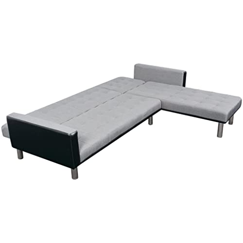 vidaXL Sofa Lounge Suite Day Bed Chaise Reclining Futon Couch L-Shape 2 Colors vidaXL