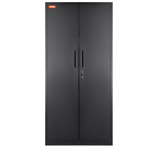 VEVOR Metal 200 lbs Capacity Locking Steel Storage Cabinet, 71-inch, Black VEVOR