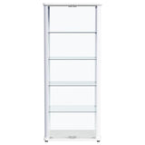 Coaster Home Furnishings Aero 5-Shelf Display Curio Cabinet with LED Lighting White Coaster Home Furnishings