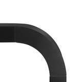 BSYEIO 52" Curved Console Table for Entryway Modern Long and Narrow Foyer Table Behind Couch for Corridor Living Room Wood (Black) BSYEIO