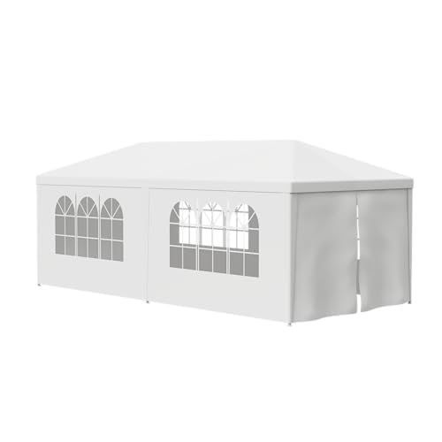 BBBuy 10’X20’ Outdoor Canopy Tent Camping Gazebo Storage Shelter Pavilion Cater Events w/Removable Sidewalls for Backyard BBQ Camping Picnic Party Wedding Ceremony, Easy Assemble and Remove BBBuy