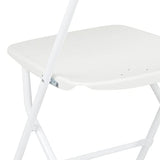 Flash Furniture Hercules Series Plastic Folding Chair - White - 4 Pack 650LB Weight Capacity Comfortable Event Chair-Lightweight Folding Chair Flash Furniture