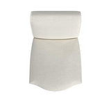 HomePop Scalloped Detail Dining Chair|Upholstered Parsons Dining Chairs |Decorative Home Furniture, Cream Textured Woven (Set of 2) HomePop