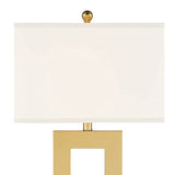 360 Lighting Marshall Modern Glam Luxury Table Lamp 30" Tall Gold Metal Open Base Oatmeal Rectangular Shade Decor for Living Room Bedroom House Bedside Nightstand Home Office Entryway 360 Lighting