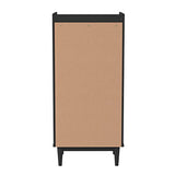 Walker Edison Blythe Scandi Minimalist 5-Drawer Solid Wood Dresser, 43 Inch, Black Walker Edison