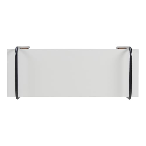 Furniture of America Alyia Modern 36 inch High Console Table with Storage Shelves and Metal Frame Legs for Living Room, Entryway, Hallway, Office, Corridor, Foyer, White Pure & Distressed Oak Furniture of America