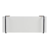 Furniture of America Alyia Modern 36 inch High Console Table with Storage Shelves and Metal Frame Legs for Living Room, Entryway, Hallway, Office, Corridor, Foyer, White Pure & Distressed Oak Furniture of America