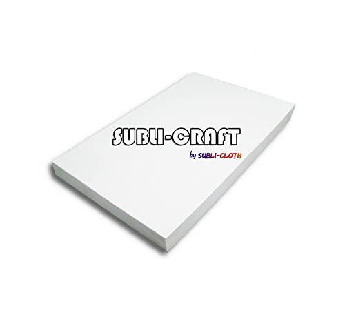 Subli-Craft Cardboard Sublimation Sheets A4 Pack 20 Units by Subli-Cloth (21cm x 29cm)