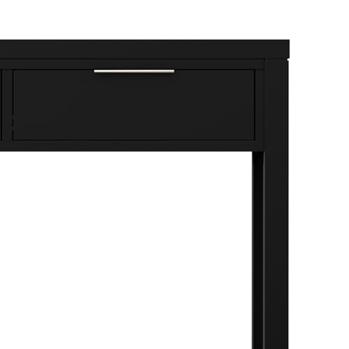 SIMPLIHOME Hollander Console Table - 60 Inch Wide Solid Wood Sofa Table in Black, Contemporary Storage Table for Entryway or Living Room with 3 Drawers and Sleek Metal Hardware SIMPLIHOME