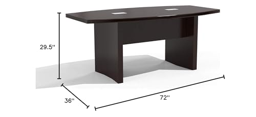 Mayline Aberdeen 6' Boat Shape Conference Table, Mocha Tf Safco