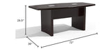 Mayline Aberdeen 6' Boat Shape Conference Table, Mocha Tf Safco