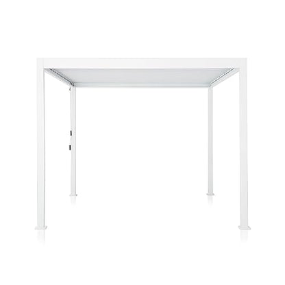 SORARA Mirador 111S Louvered Pergola 10' x 13' Aluminum Gazebo with Adjustable Roof for Outdoor Deck Garden Patio, White