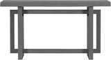 Merax 60 in Gray Console Table, Entryway Wood Minimalism Industrial Style Sofa Side Display for Entry Way, Hallway, Couch, Living Room, Foyer Merax