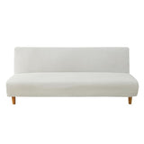 Armless Sofa Bed Slipcover Couch Cover Without Armrests Stretch Folding Futon Cover Elastic Removable (Color : White, Size : L(160-190cm)) Generic