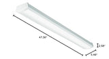 Lithonia Lighting FMLWL 48 840 Low-Profile LED Flush Mount Ceiling Light, Wraparound Lighting Fixture for Kitchen, Laundry Room, Garage, and More, 4-Foot, 4000K Cool White Lithonia Lighting