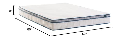 ZINUS 8 Inch Spring Sensation Hybrid Mattress [New Version], Queen, Fiberglass Free, Medium Firmness, Durable Support, Certified Safe Foams & Fabric, Mattress in A Box ZINUS