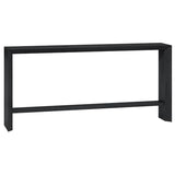 Henn&Hart 64" Wooden Rectangular Console Table Entryway Table, Sofa Table with Wooden Storage Shelf for Entryway, Living Room, Couch, Hallway, or Office, Natural Black Henn&Hart