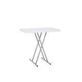 Lakhow 30 Inch,Adjustable Folding Laptop Table TV Tray, Height Adjustable Folding Computer Desk, White Granite Lakhow