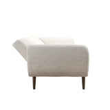 Novogratz Brittany 81.5" Futon Sofa Bed and Couch Sleeper, Ivory Boucle Novogratz