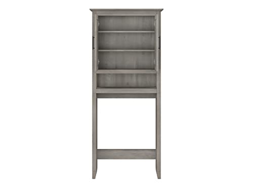 Bush Furniture Key West Over The Toilet Storage Cabinet in Driftwood Gray Bush Business Furniture