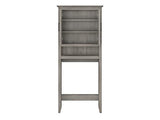 Bush Furniture Key West Over The Toilet Storage Cabinet in Driftwood Gray Bush Business Furniture