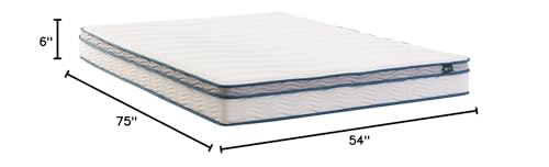 ZINUS 6 Inch Spring Sensation Hybrid Mattress [New Version], Full, Fiberglass Free, Medium Firmness, Durable Support, Certified Safe Foams & Fabric, Mattress in A Box ZINUS
