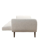 Novogratz Brittany 81.5" Futon Sofa Bed and Couch Sleeper, Ivory Boucle Novogratz