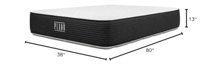 Brooklyn Bedding Plank 13" Luxe Two Sided Firm/Ultra Firm Mattress with Cooling Cover, Twin XL