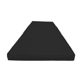 D&D Futon Furniture Trifold Foam Beds, Floor Tri-Fold Bed, Foldable Shikibuton Mattress Cushion Topper Mat for Space Saving Sleepover 3x27x75 in, Black D&D Futon Furniture