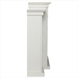 Bowery Hill Traditional Wood Electric Fireplace with Bookcases in Ivory BOWERY HILL