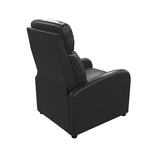 DHP Bobby Pushback Recliner Chair for Living Room, Ergonomic Comfort, Reclining Sofa Chair, Black Faux Leather DHP