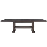 Steve Silver Furniture Napa 9pc Dining Table Set, 72"-90"-108" Dining Table w/ 2-18" Leaves, 8 Upholstered Side Dining Chairs, Farmhouse Design, Dining Room, 72" L x 42" W x 30.5" H, Brown Steve Silver