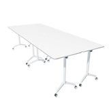 QXYXSM 9FT Conference Table, Conference Room Table Large Rectangle Folding Conference Tables for Office Meeting Conference Room Classroom (9FT) QXYXSM