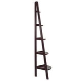 Casual Home Espresso 5-Shelf Corner Ladder Bookcase for Stylish Storage Casual Home