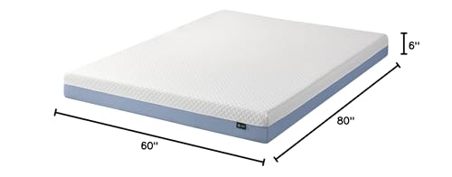 ZINUS 6 Inch Cooling Essential Memory Foam Mattress [New Version], Queen, Fiberglass Free, Medium Feel, Cooling Airflow Memory Foam, Certified Safe Foams & Fabric, Mattress in A Box