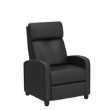 Yaheetech 2-Seat Reclining Chair Leather Recliner Sofa Modern Chaise Couch Lounger Sofa for Living Room Home Theater Black Yaheetech