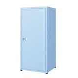 MIOCASA Metal Locker Storage Cabinet with Lock and Shelves,Single Door Lockable Cabinet for Bedroom,School,Kindergarten (Blue) MIOCASA