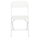 Flash Furniture Hercules Series Plastic Folding Chair - White - 4 Pack 650LB Weight Capacity Comfortable Event Chair-Lightweight Folding Chair Flash Furniture