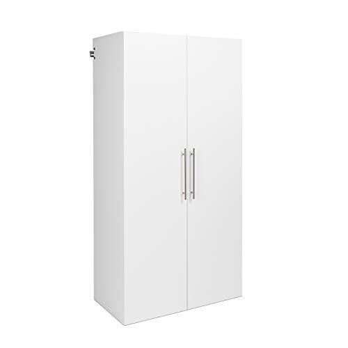 Prepac HangUps Wardrobe Storage Cabinet, 20"D x 36"W x 72"H, White - WoodArtSupply